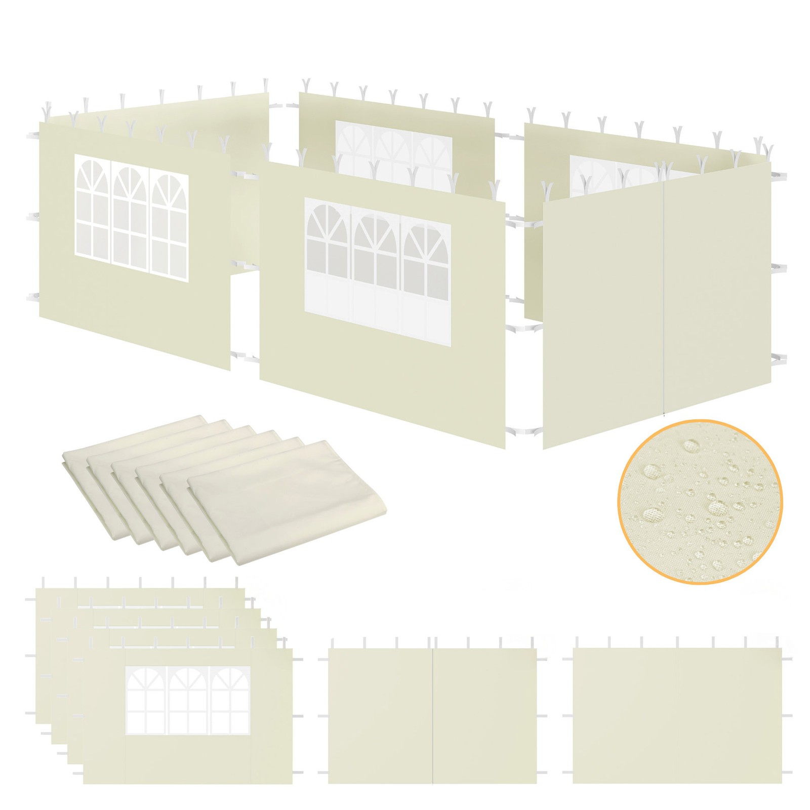 Party stan 3x6m altán s boční stěnou skládací altán zahradní stan slavnostní stan Zelsius