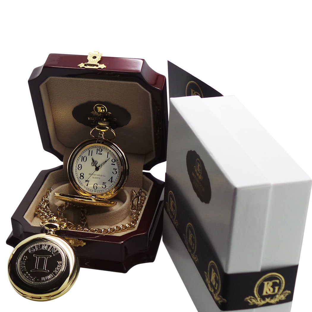 Luxusní pozlacené hodinky 24k zlatem – Znamení zvěrokruhu s možností vlastního gravírování