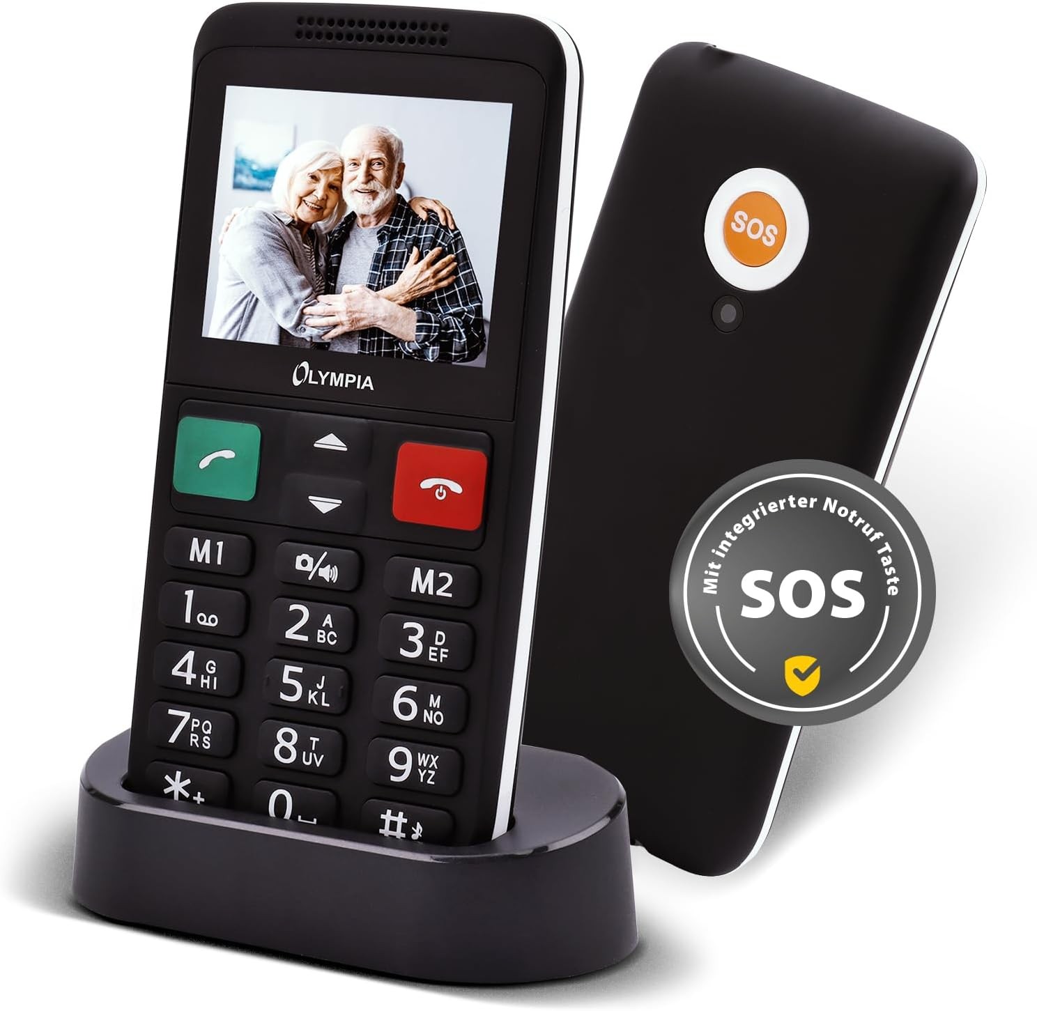 Komfortní mobilní telefon LUX velká tlačítka 2,4" barevný displej SOS tlačítko Dual SIM kamera