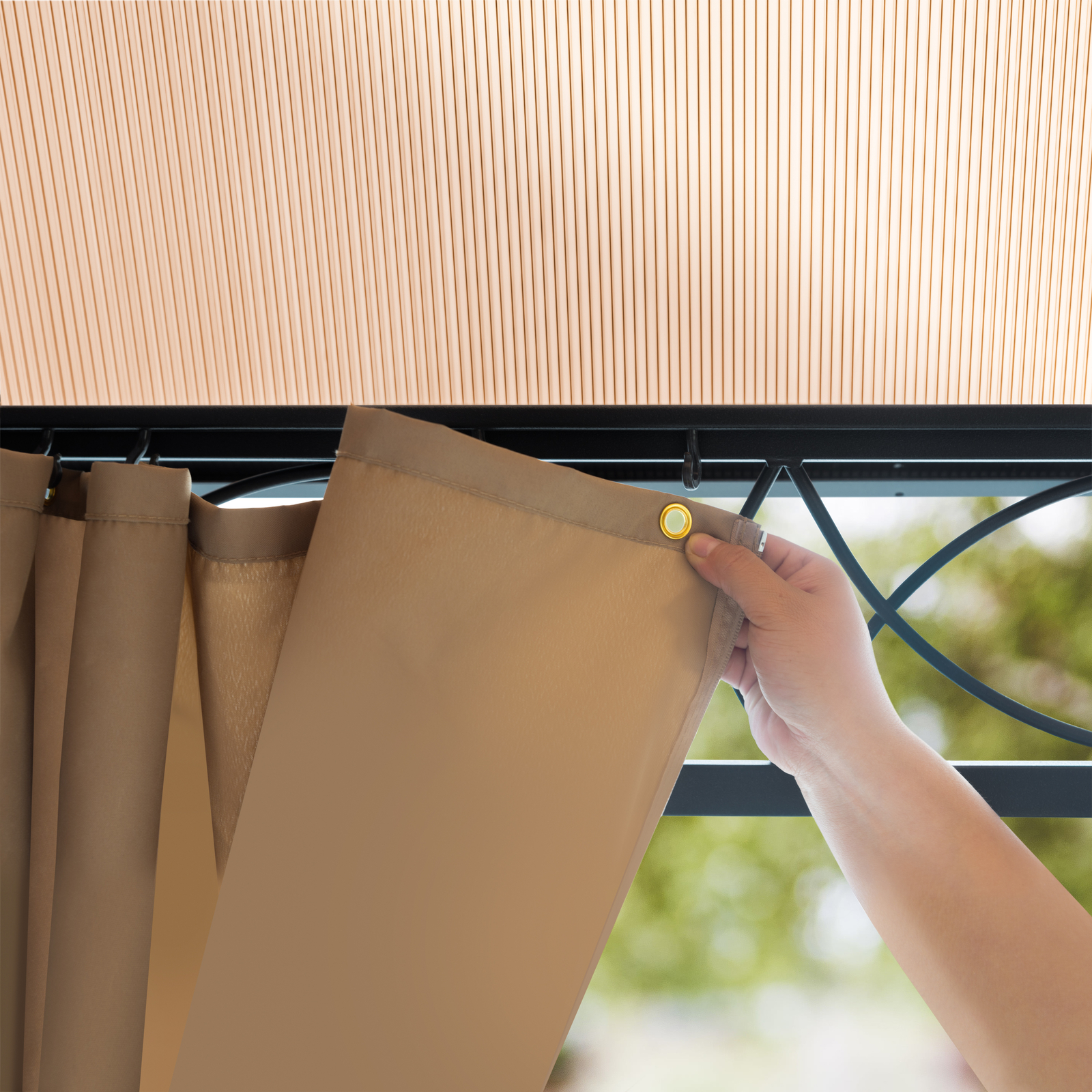 Hliníkový zahradní altán 3x3 m luxusní altán pevná střecha party stan altán